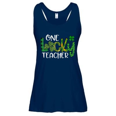 Shamrock One Lucky Teacher St. Patrick's Day School Ladies Essential Flowy Tank