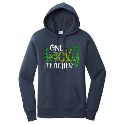 Shamrock One Lucky Teacher St. Patrick's Day School Women's Pullover Hoodie