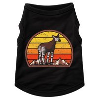 Sunset Okapi Lover Gift Vintage Retro Okapi Doggie Tank