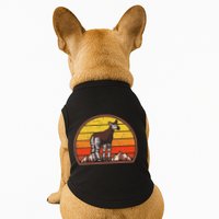 Sunset Okapi Lover Gift Vintage Retro Okapi Doggie Tank