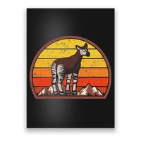 Sunset Okapi Lover Gift Vintage Retro Okapi Poster