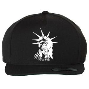 Statue Of Liberty Skull Gift Wool Snapback Cap