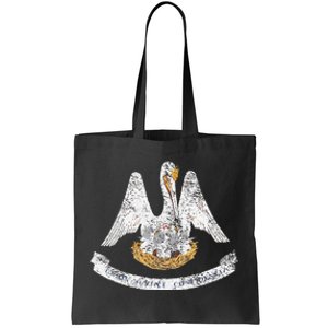 STATE OF LOUISIANA FLAG PELICAN LA NEW ORLEANS BATON ROUGE Tote Bag