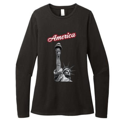 statue of liberty beer holder Womens CVC Long Sleeve Shirt