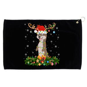 Sea Otter Lover Reindeer Santa Hat Sea Otter Christmas Cool Gift Grommeted Golf Towel