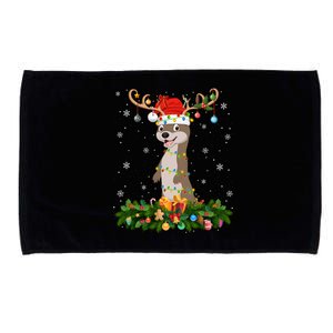 Sea Otter Lover Reindeer Santa Hat Sea Otter Christmas Cool Gift Microfiber Hand Towel