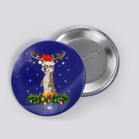 Sea Otter Lover Reindeer Santa Hat Sea Otter Christmas Cool Gift Button