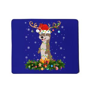 Sea Otter Lover Reindeer Santa Hat Sea Otter Christmas Cool Gift Mousepad