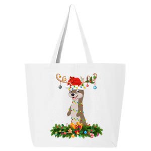 Sea Otter Lover Reindeer Santa Hat Sea Otter Christmas Cool Gift 25L Jumbo Tote