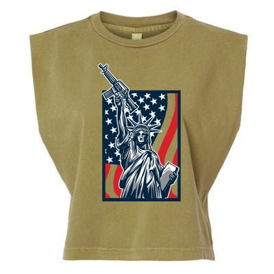 Statue Of Liberty Garment-Dyed Women's Muscle Tee