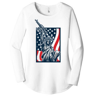 Statue Of Liberty Women's Perfect Tri Tunic Long Sleeve Shirt