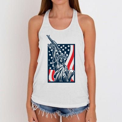 Statue Of Liberty Women's Knotted Racerback Tank