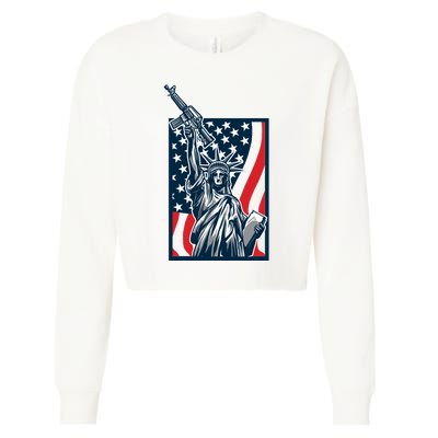 Statue Of Liberty Cropped Pullover Crew