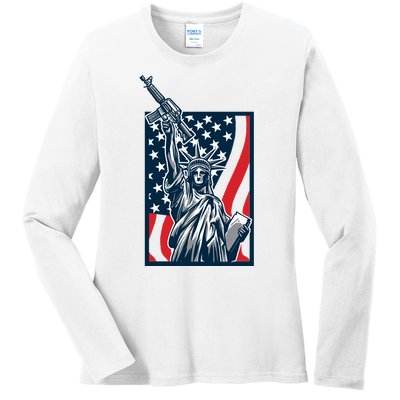 Statue Of Liberty Ladies Long Sleeve Shirt