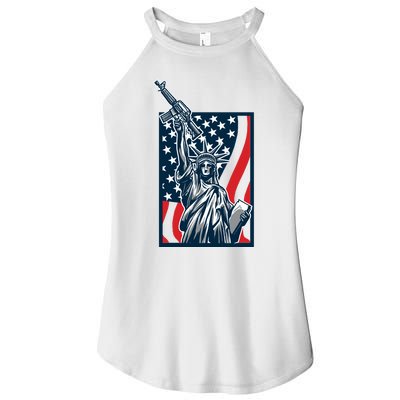 Statue Of Liberty Women’s Perfect Tri Rocker Tank