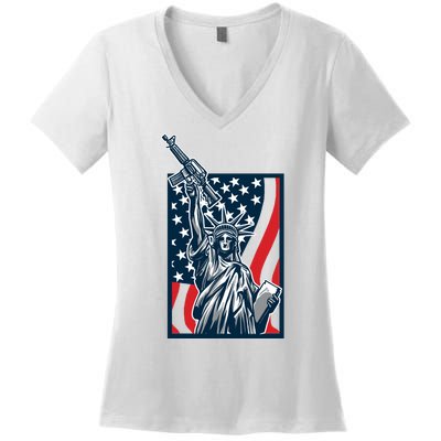 Statue Of Liberty Women's V-Neck T-Shirt