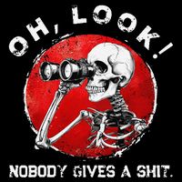 Skeleton Oh Look Nobody Gives A Shit Wool Snapback Cap
