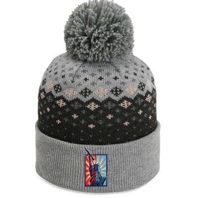 Statue Of Liberty The Baniff Cuffed Pom Beanie