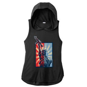 Statue Of Liberty Ladies PosiCharge Tri-Blend Wicking Draft Hoodie Tank