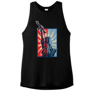 Statue Of Liberty Ladies PosiCharge Tri-Blend Wicking Tank