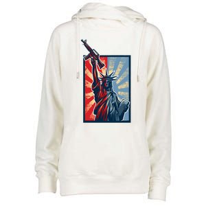 Statue Of Liberty Womens Funnel Neck Pullover Hood