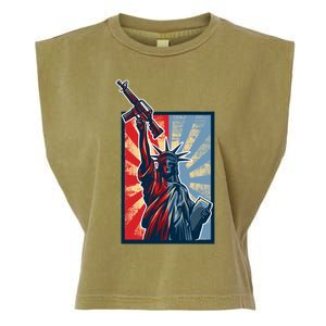 Statue Of Liberty Garment-Dyed Women's Muscle Tee