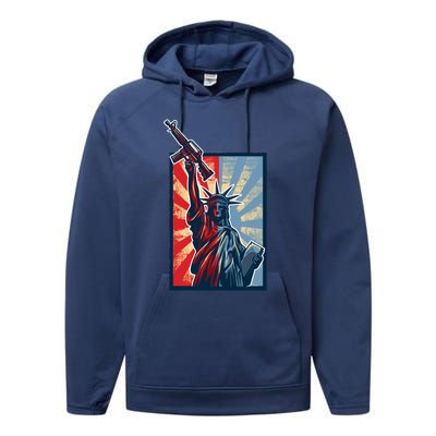 Statue Of Liberty Performance Fleece Hoodie