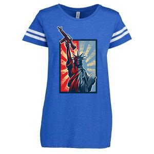 Statue Of Liberty Enza Ladies Jersey Football T-Shirt