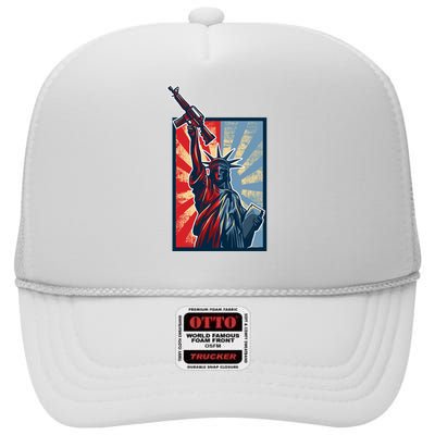 Statue Of Liberty High Crown Mesh Back Trucker Hat