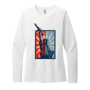 Statue Of Liberty Womens CVC Long Sleeve Shirt