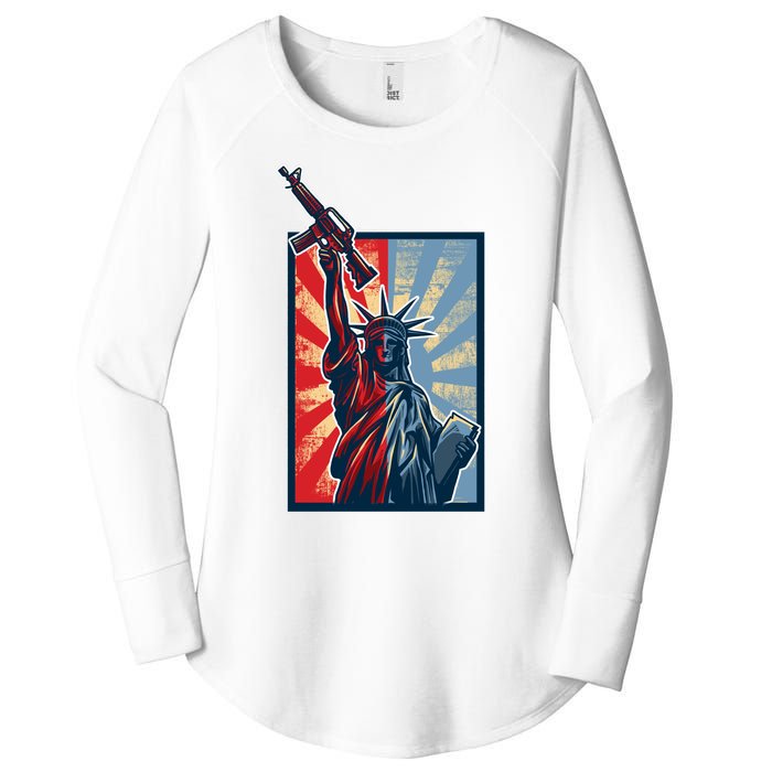 Statue Of Liberty Women's Perfect Tri Tunic Long Sleeve Shirt