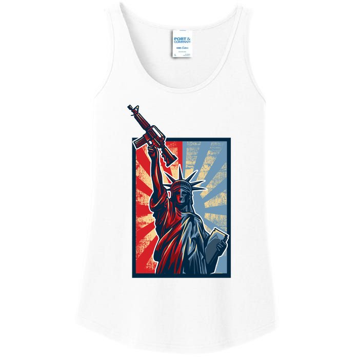 Statue Of Liberty Ladies Essential Tank