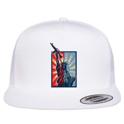 Statue Of Liberty Flat Bill Trucker Hat