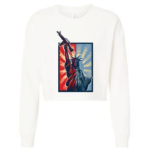 Statue Of Liberty Cropped Pullover Crew