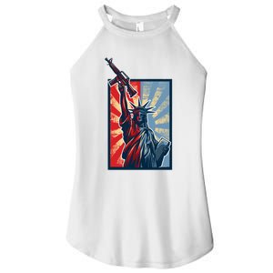 Statue Of Liberty Women's Perfect Tri Rocker Tank