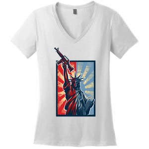 Statue Of Liberty Women's V-Neck T-Shirt