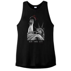 Statue Of Liberty New York City Since 1898 Ladies PosiCharge Tri-Blend Wicking Tank