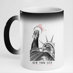 Statue Of Liberty New York City Since 1898 11oz Black Color Changing Mug