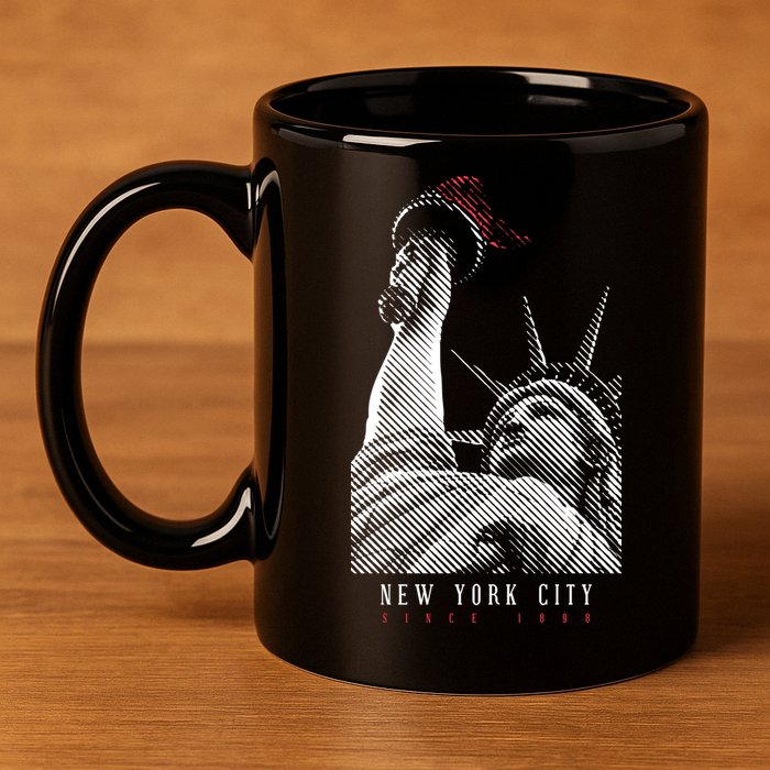 Statue Of Liberty New York City Since 1898 11oz C Handle Ceramic Mug