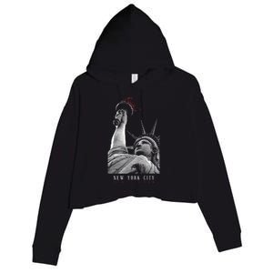 Statue Of Liberty New York City Since 1898 Crop Fleece Hoodie