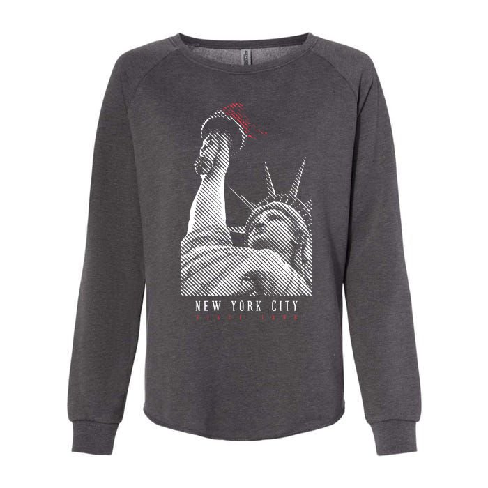 Statue Of Liberty New York City Since 1898 Womens California Wash Sweatshirt