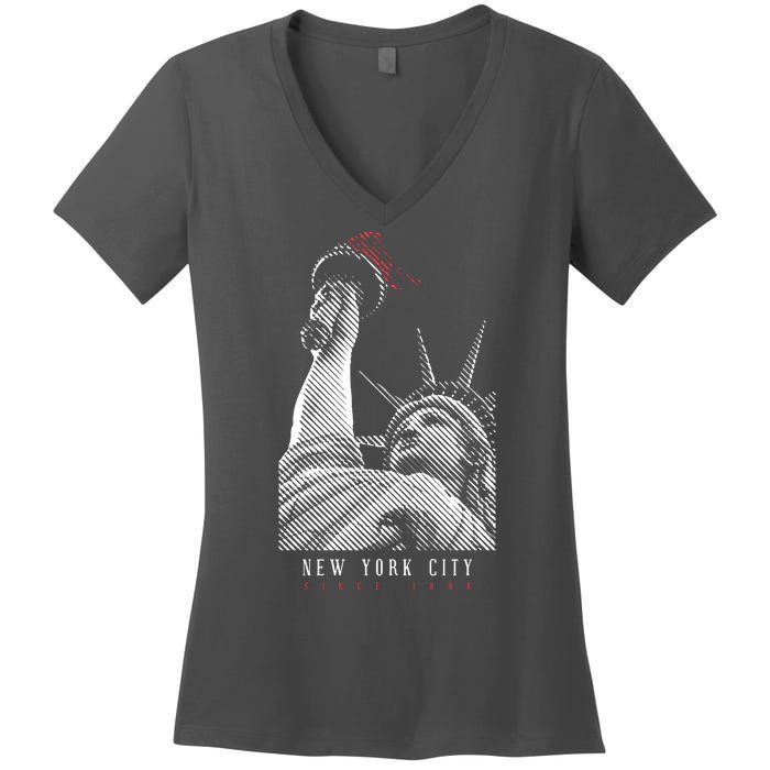 Statue Of Liberty New York City Since 1898 Women's V-Neck T-Shirt