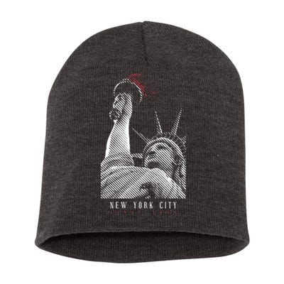 Statue Of Liberty New York City Since 1898 Short Acrylic Beanie