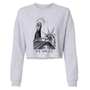 Statue Of Liberty New York City Since 1898 Cropped Pullover Crew