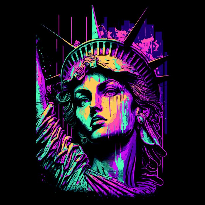 Statue Of Liberty Art Impact Tech Backpack
