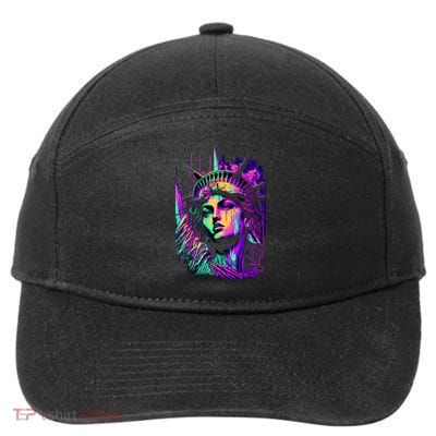 Statue Of Liberty Art 7-Panel Snapback Hat