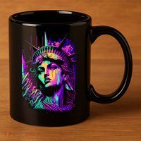 Statue Of Liberty Art 11oz C Handle Ceramic Mug