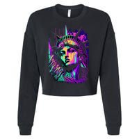 Statue Of Liberty Art Cropped Pullover Crew
