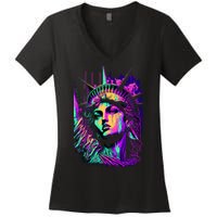 Statue Of Liberty Art Women's V-Neck T-Shirt