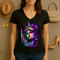 Statue Of Liberty Art Women's V-Neck T-Shirt